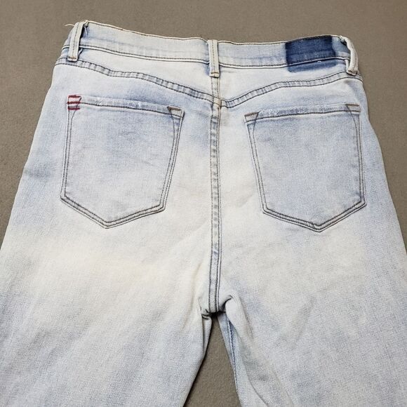 BDG High Rise Twig Crop Ankle Distressed Blue Jeans 28w light wash - Picture 6 of 12